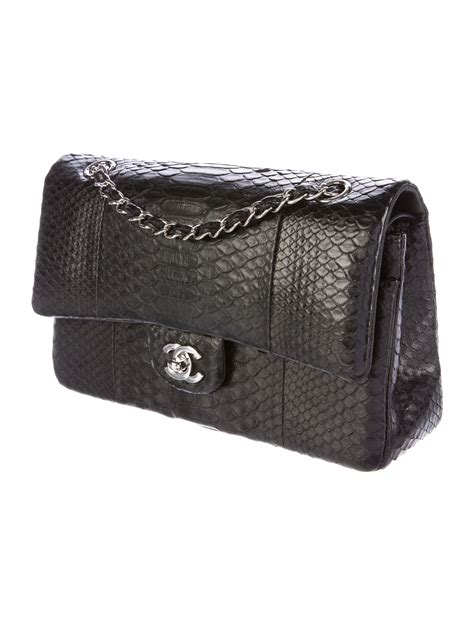 the realreal chanel python bags|chanel cambon python bag.